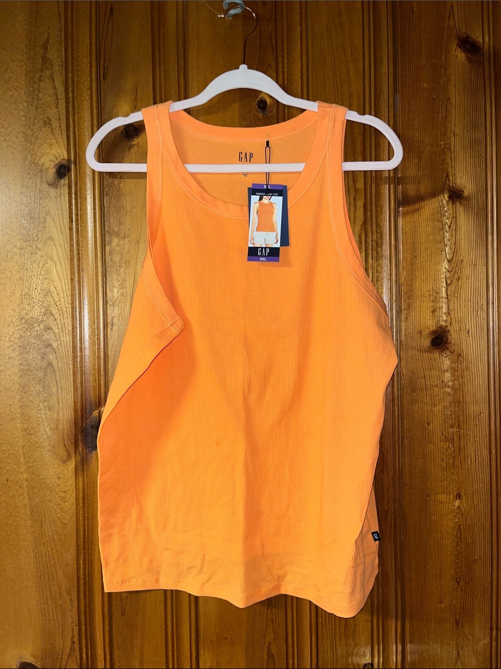 GAP Women’s Orange Ribbed Tank Top